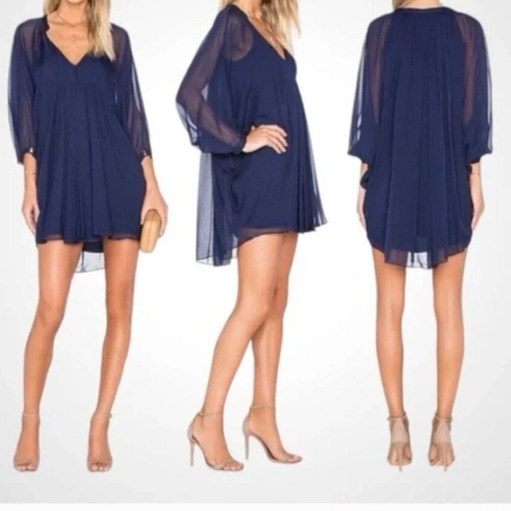 Diane Von Furstenberg Navy Mini Dress 10